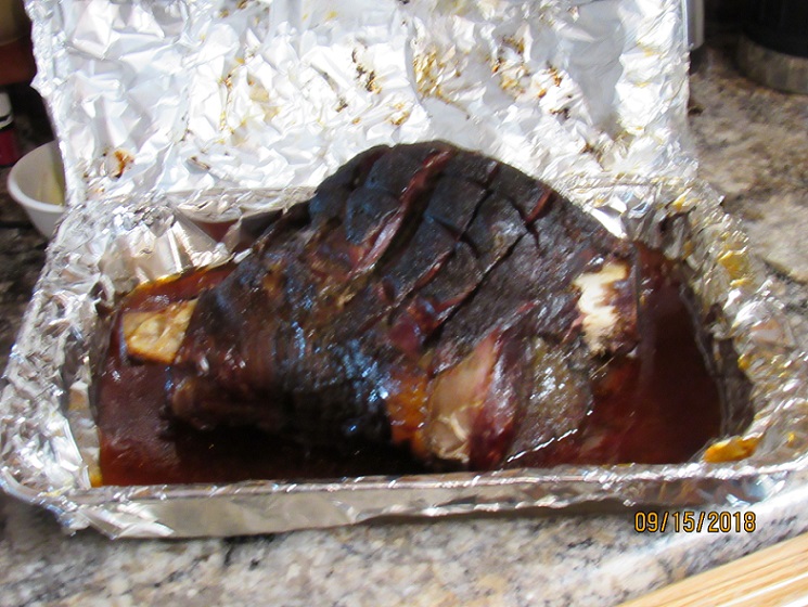 Smoked leg of lamb 15 Sep 2018.JPG